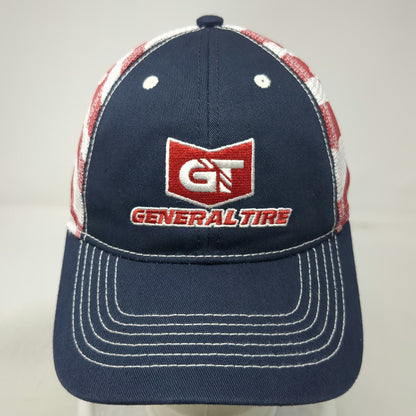 Outdoor Cap General Tire Trucker Hat Blue OSFM American Flag Mesh USA Snapback
