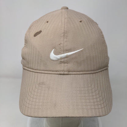 Nike Swoosh Slideback Hat Tan OSFM Embroidered Adjustable 6 Panel