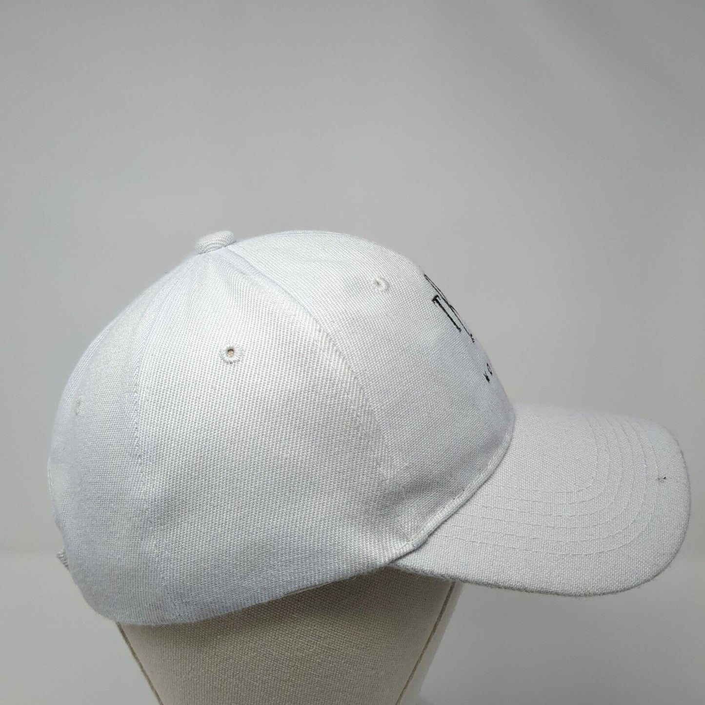 TRS Hotels Strapback Hat White One Size Adjustable Embroidered 6 Panel Oscaps