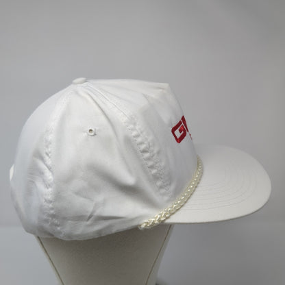 GMC Truck Snapback Cap White One Size Adjustable Embroidered Rope 6 Panel DA