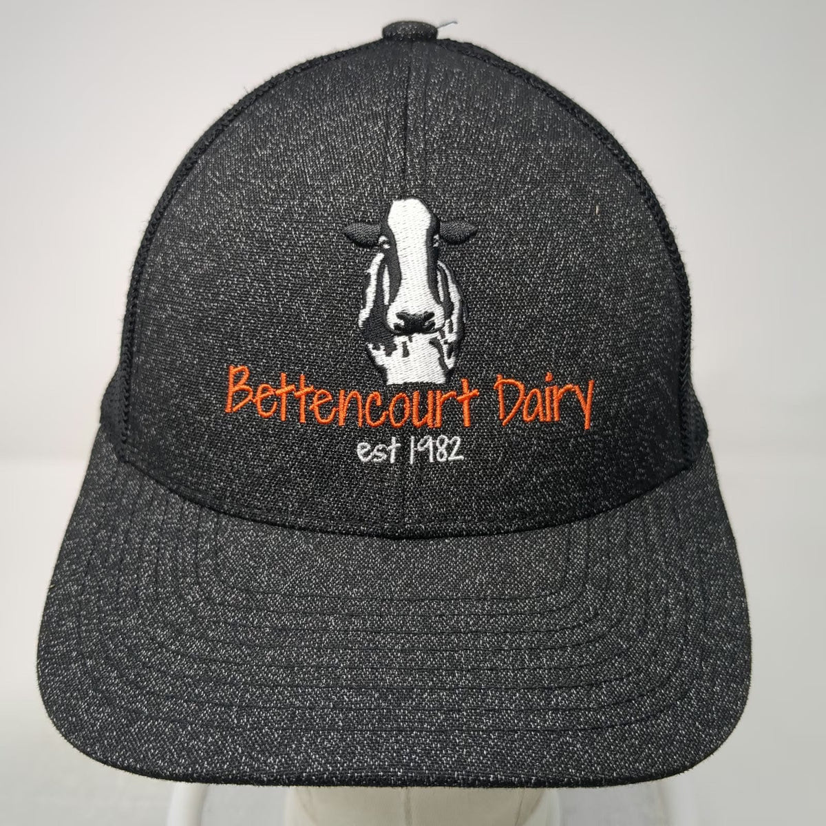 Pacific Headwear Baseball Cap Black XL Bettencourt Dairy Mesh Flex Fit Hat