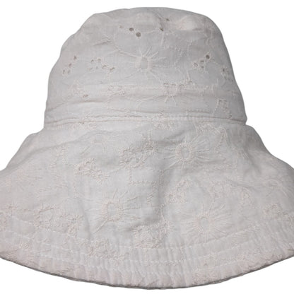 American Eagle Outfitters Bucket Hat White One Size Adjustable Strap Eyelet