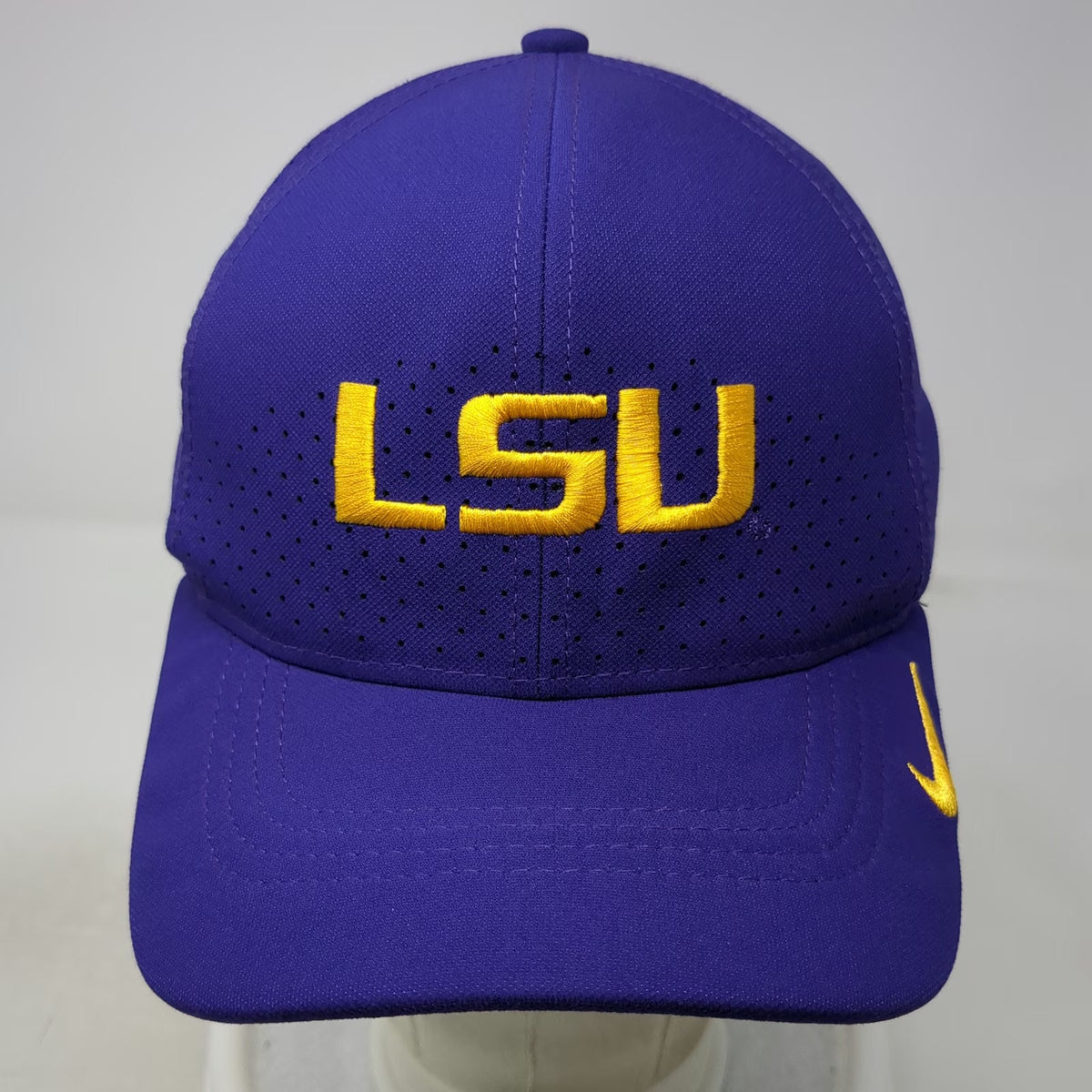 Nike LSU Tigers NCAA Purple One Size Cap Hat Classic 99 Perforated Dri-FIT Tech