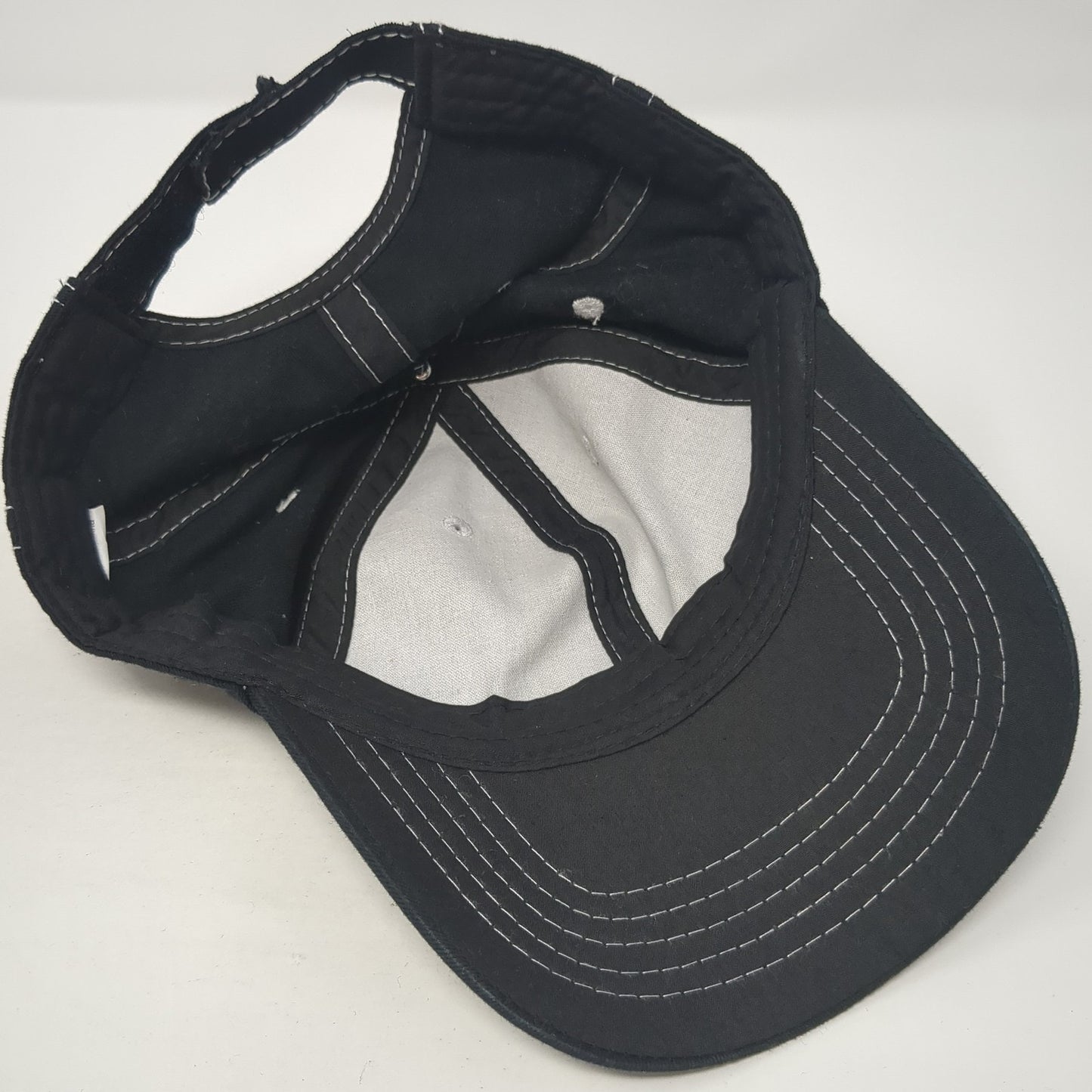 Unbranded Strapback Hat Black One Size Adjustable Solid Cotton Blank