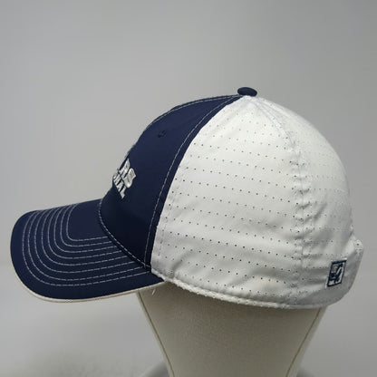 The Game Stars National Baseball Cap Blue White One Size Slideback Perforated