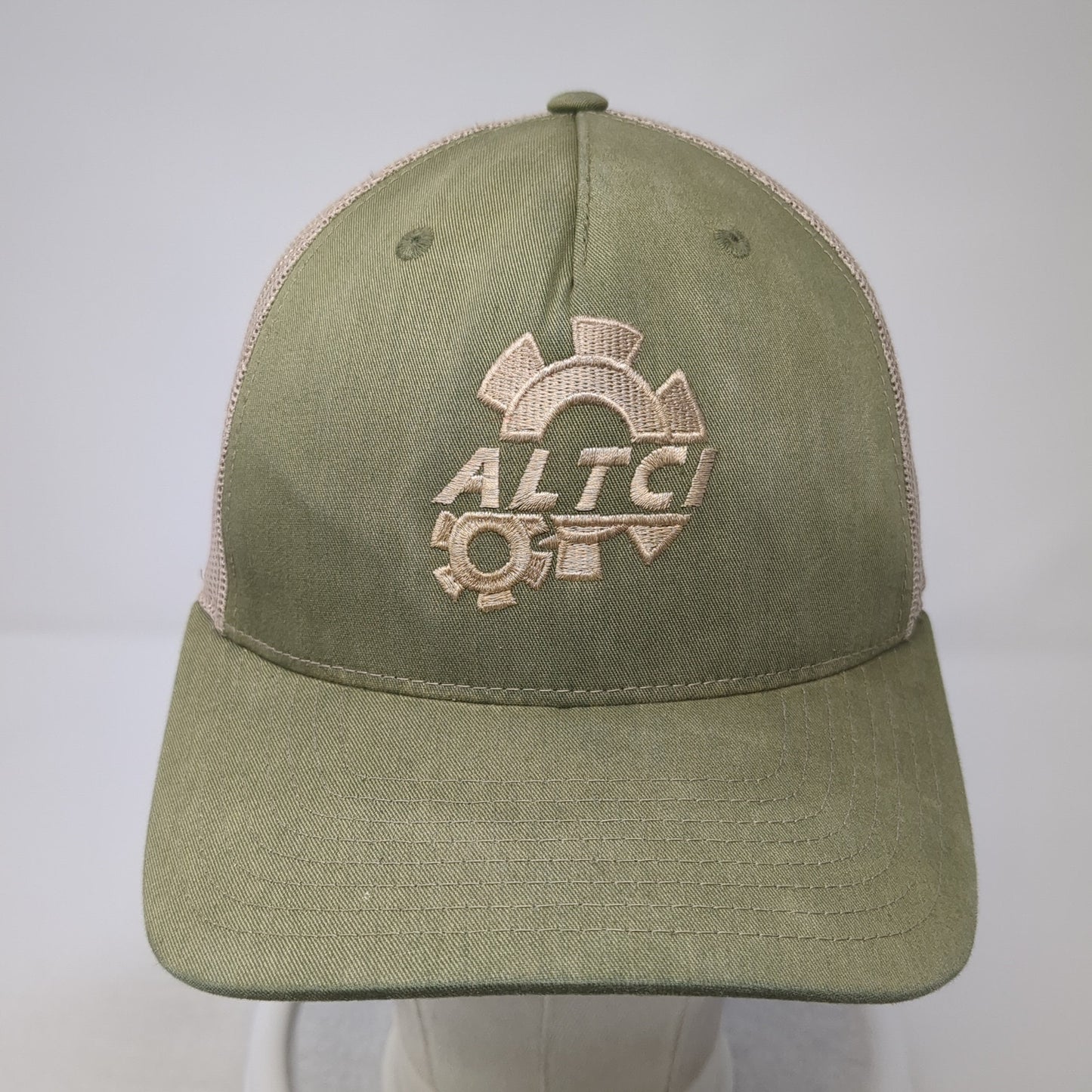 ALTCI Logo Snapback Trucker Hat Green One Size Mesh Back Richardson
