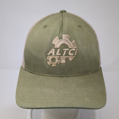 ALTCI Logo Snapback Trucker Hat Green One Size Mesh Back Richardson