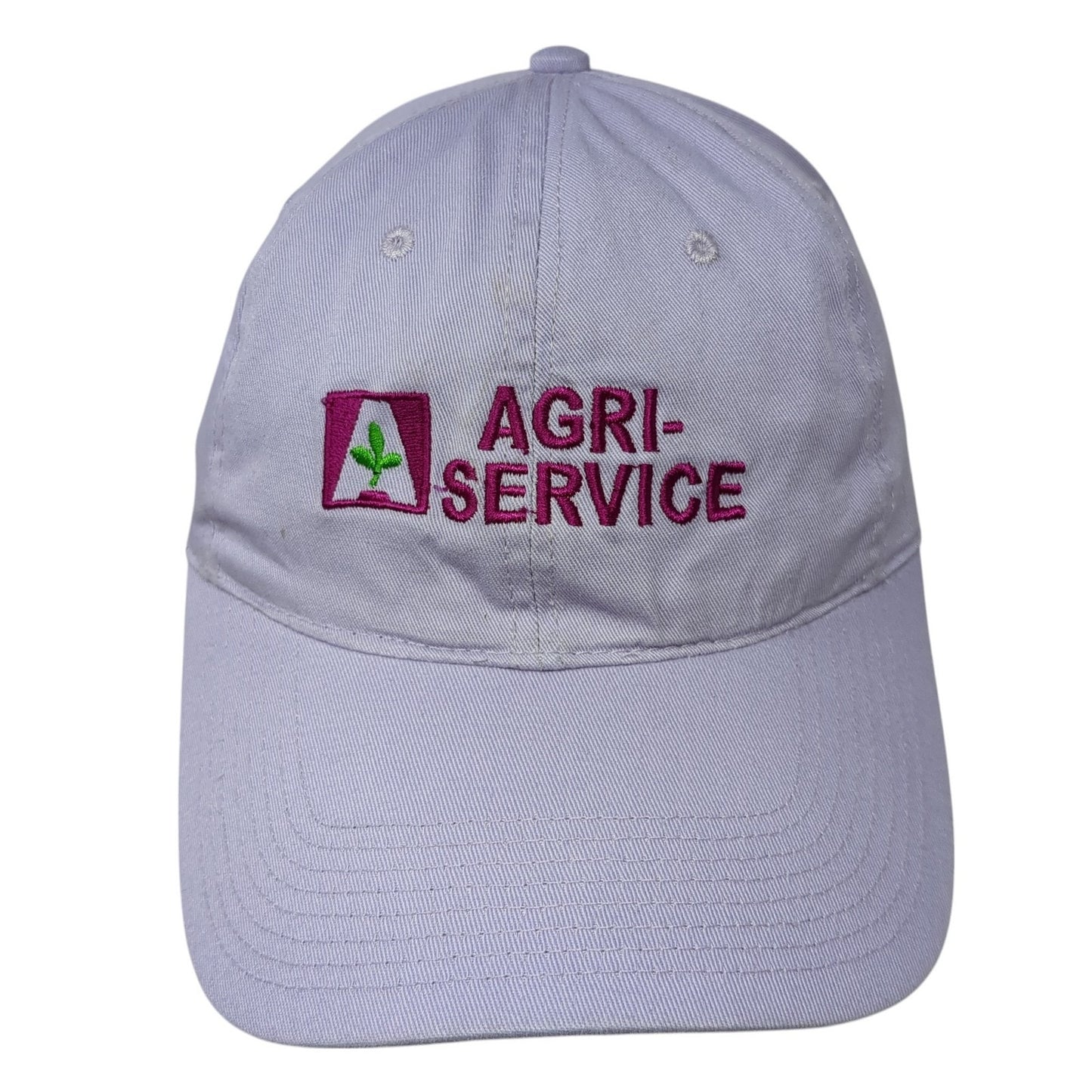 Agri-Service Strapback Baseball Cap Purple One Size Adjustable Embroidered