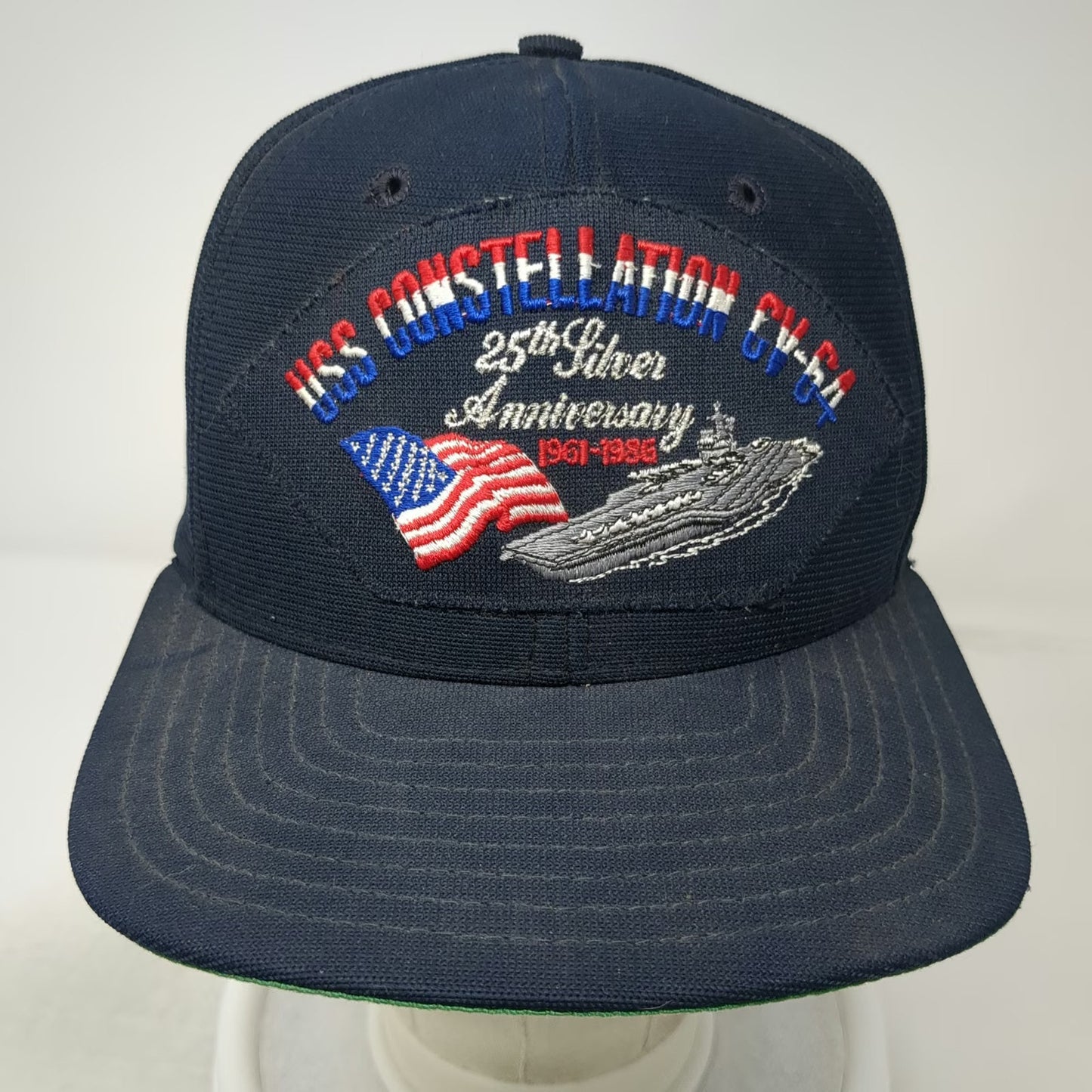 New Era Snapback Blue M Hat US Navy USS Constellation CV-64 25th Anniversary