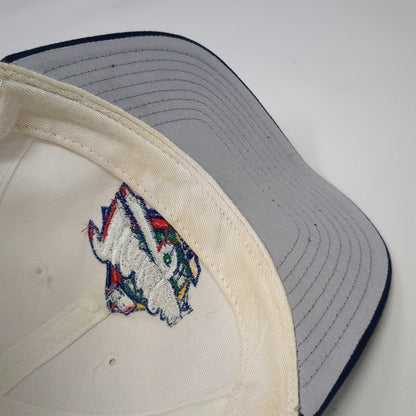 Twins Enterprise 1999 World Series MLB Snapback Hat White Blue OS Gray Vintage