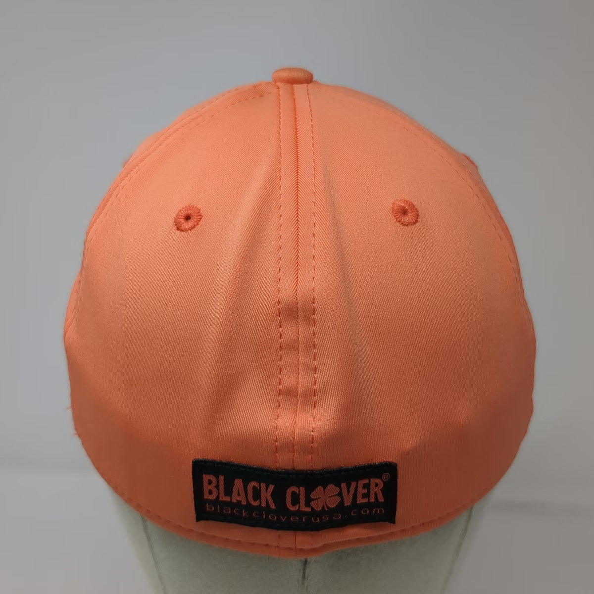Black Clover Baseball Cap Orange One Size Stretch Fit Live Lucky Clover Logo Hat