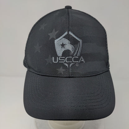 USCCA Snapback Mesh Back Trucker Hat Black OSFA Adjustable Embroidered