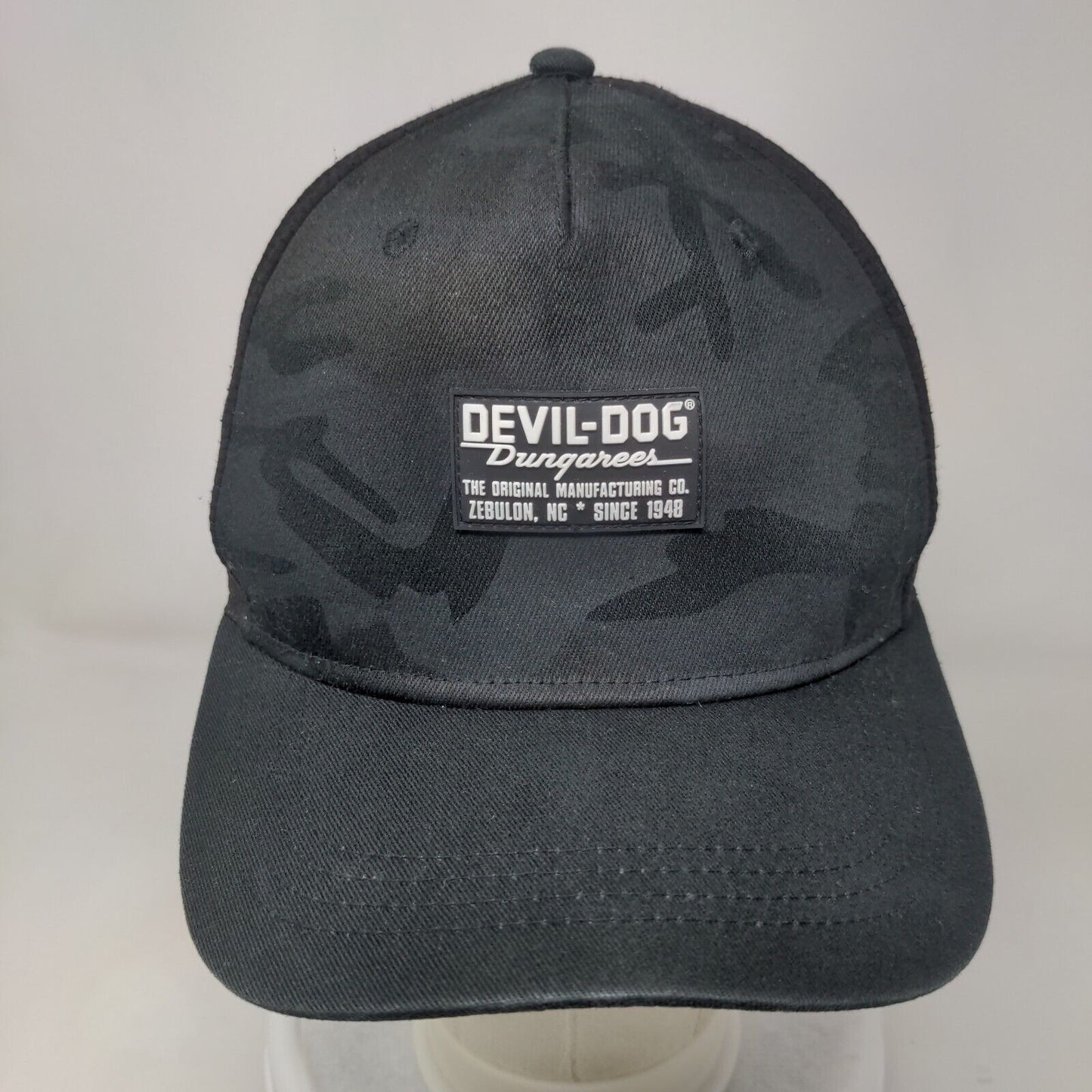 Devil-Dog Dungarees Patch Snapback Hat Black Camo OSFA Adjustable