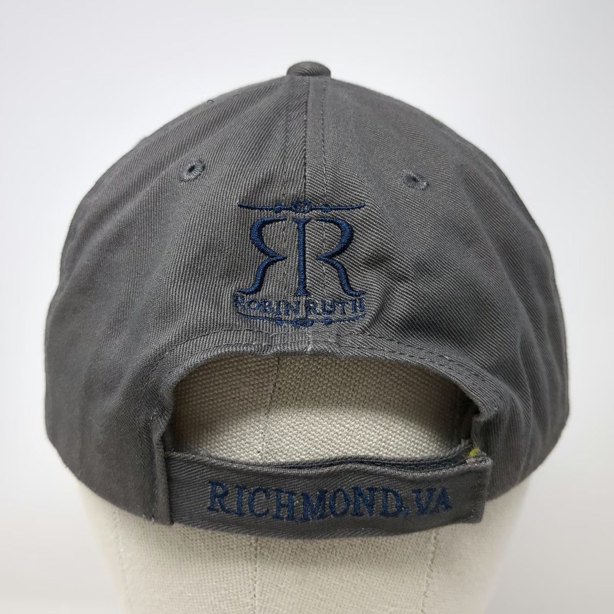 Robin Ruth Richmond Virginia RVA Gray Baseball Cap One Size Blue White Hat