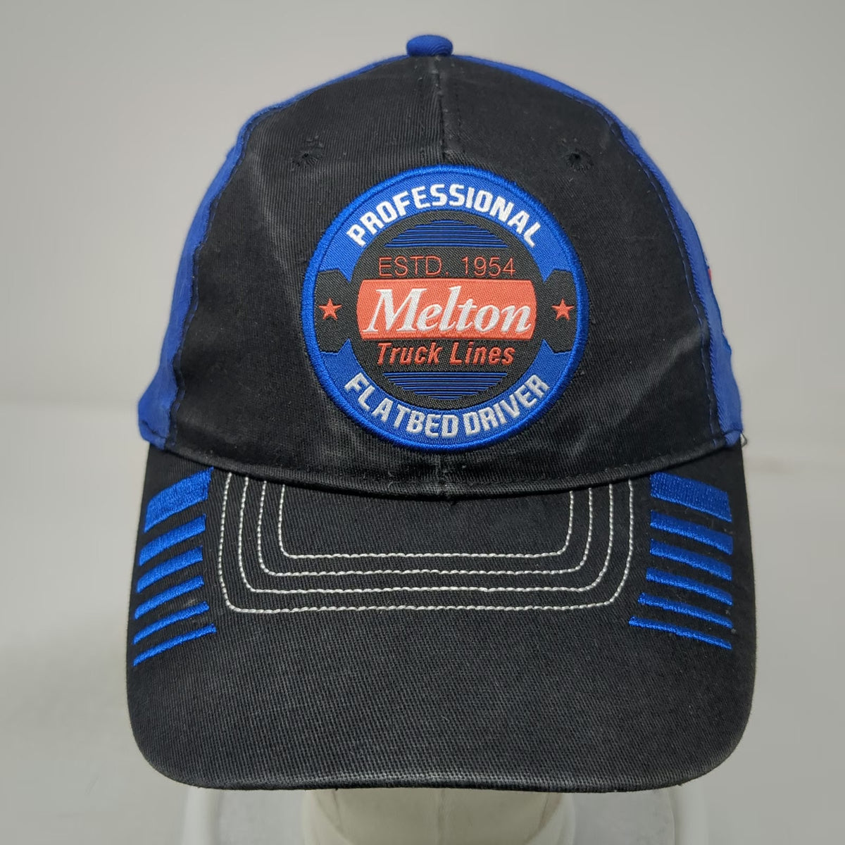 Melton Truck Lines Professional Flatbed Driver Baseball Cap Black Blue One Size