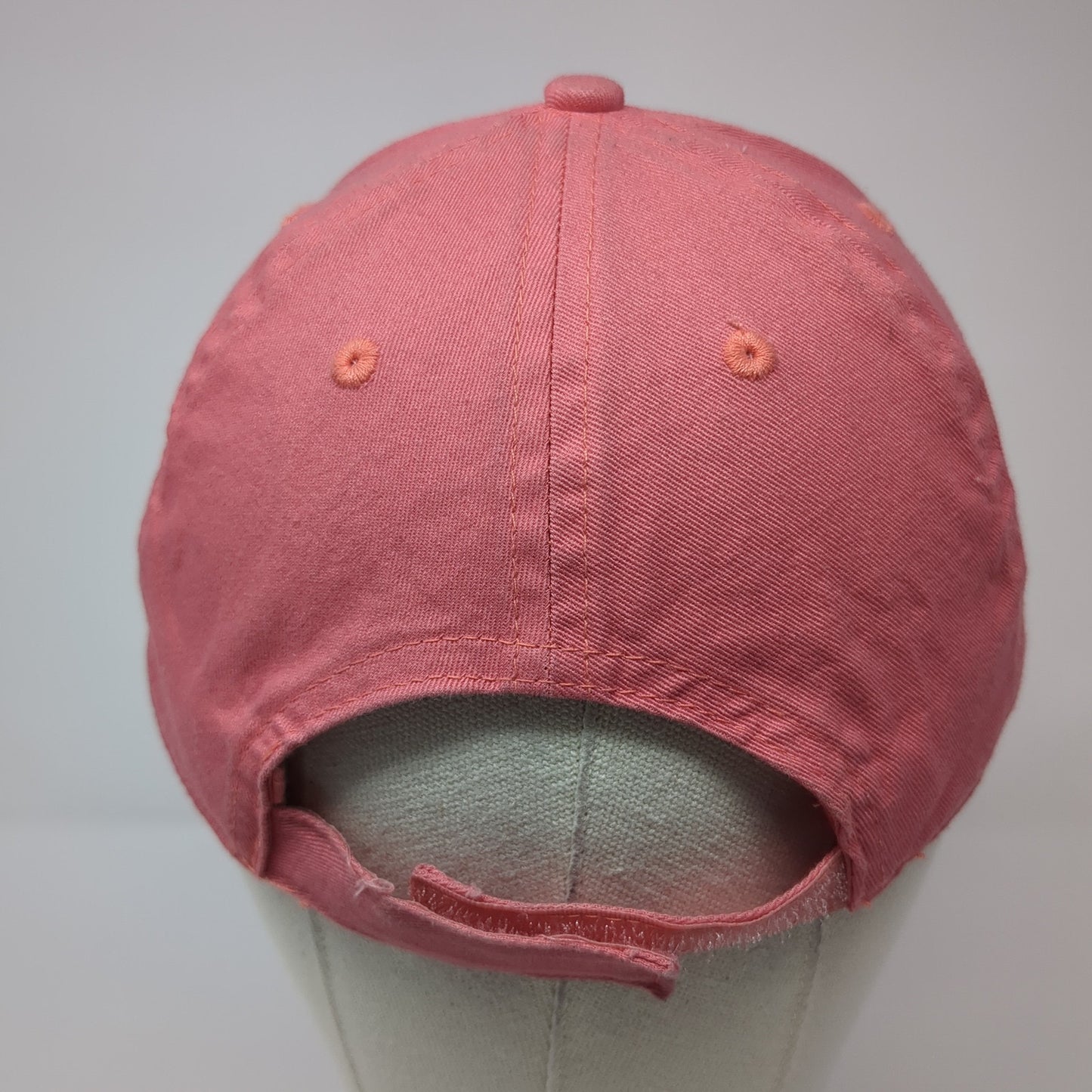 Unbranded Strapback Baseball Cap Pink One Size Adjustable 6 Panel Blank