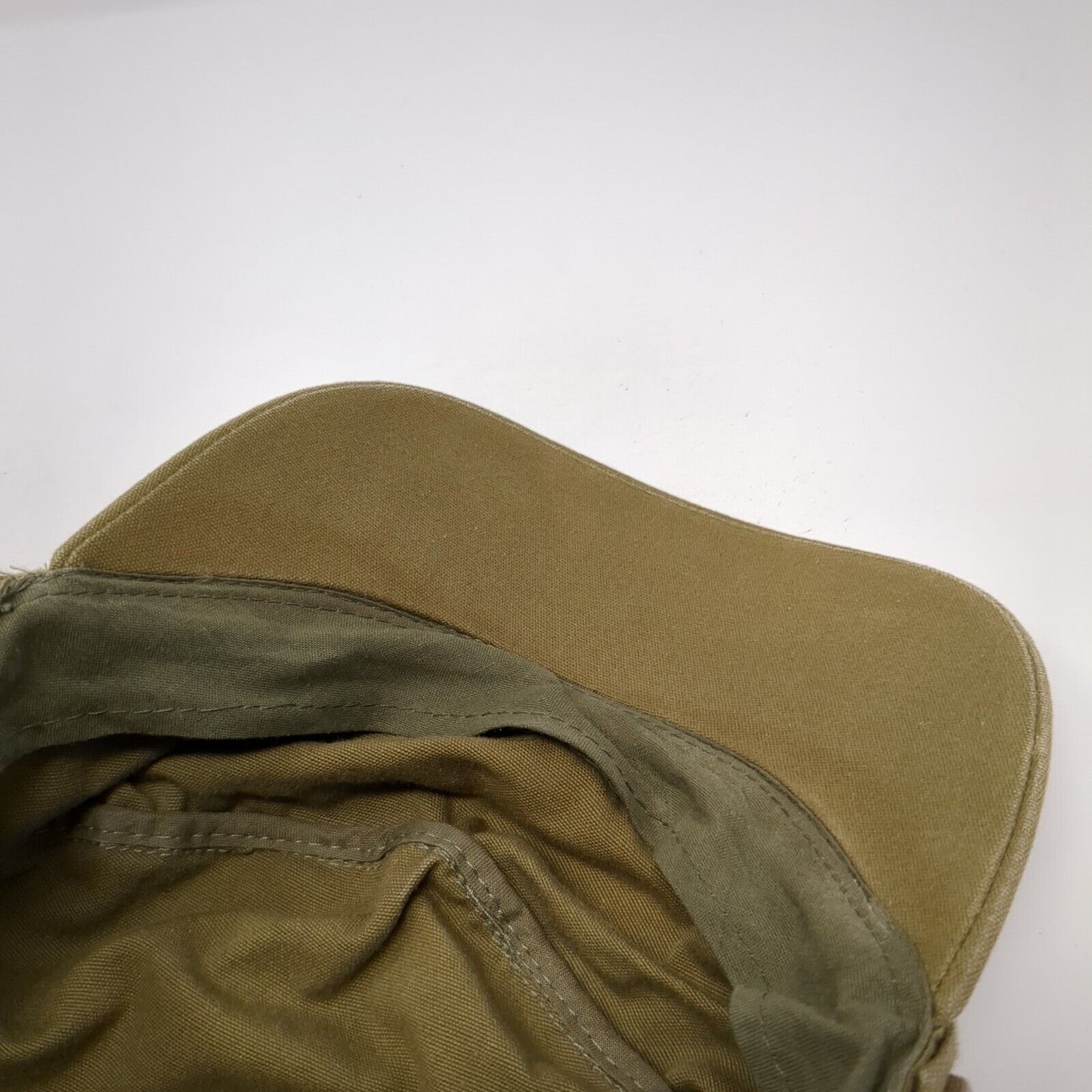 Unbranded Cadet Army Cap Brown One Size Stretch Lightweight Blank Cotton