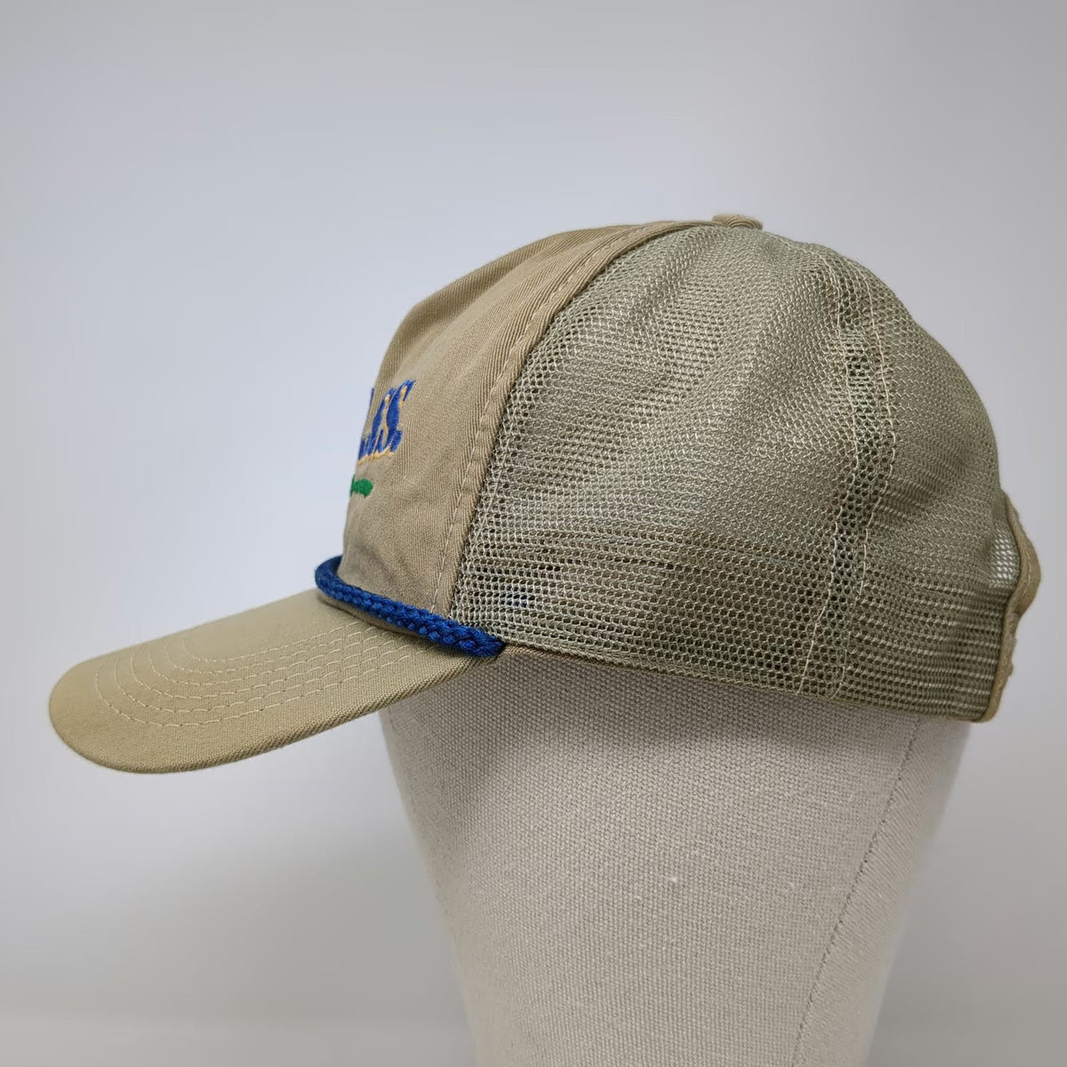 AB B.A.S.S. Trucker Hat Brown Vintage Mesh Back Rope Snapback Fishing USA Hat