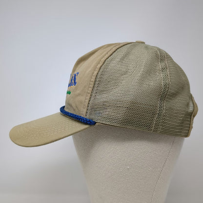 AB B.A.S.S. Trucker Hat Brown Vintage Mesh Back Rope Snapback Fishing USA Hat
