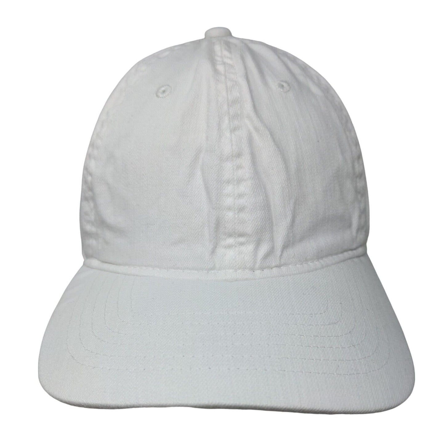 Unbranded Slideback Hat White One Size Adjustable Vented Holes 6 Panel