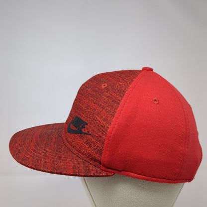 Nike True Snapback Hat Red One Size Adjustable Swoosh Vent Holes