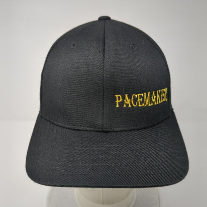 Pacemaker Fitted Hat Black S-M Embroidered Flexfit Yupoong 6 Panel