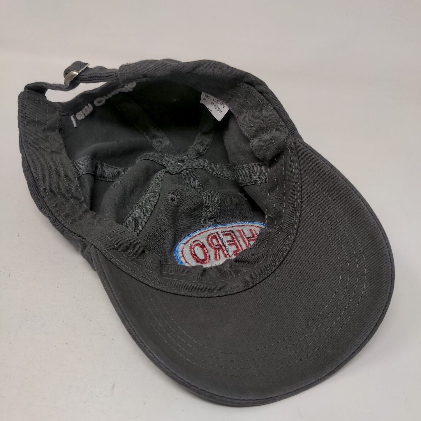 Hero I Am One Blood Slideback Hat Gray One Size Embroidered Adjustable