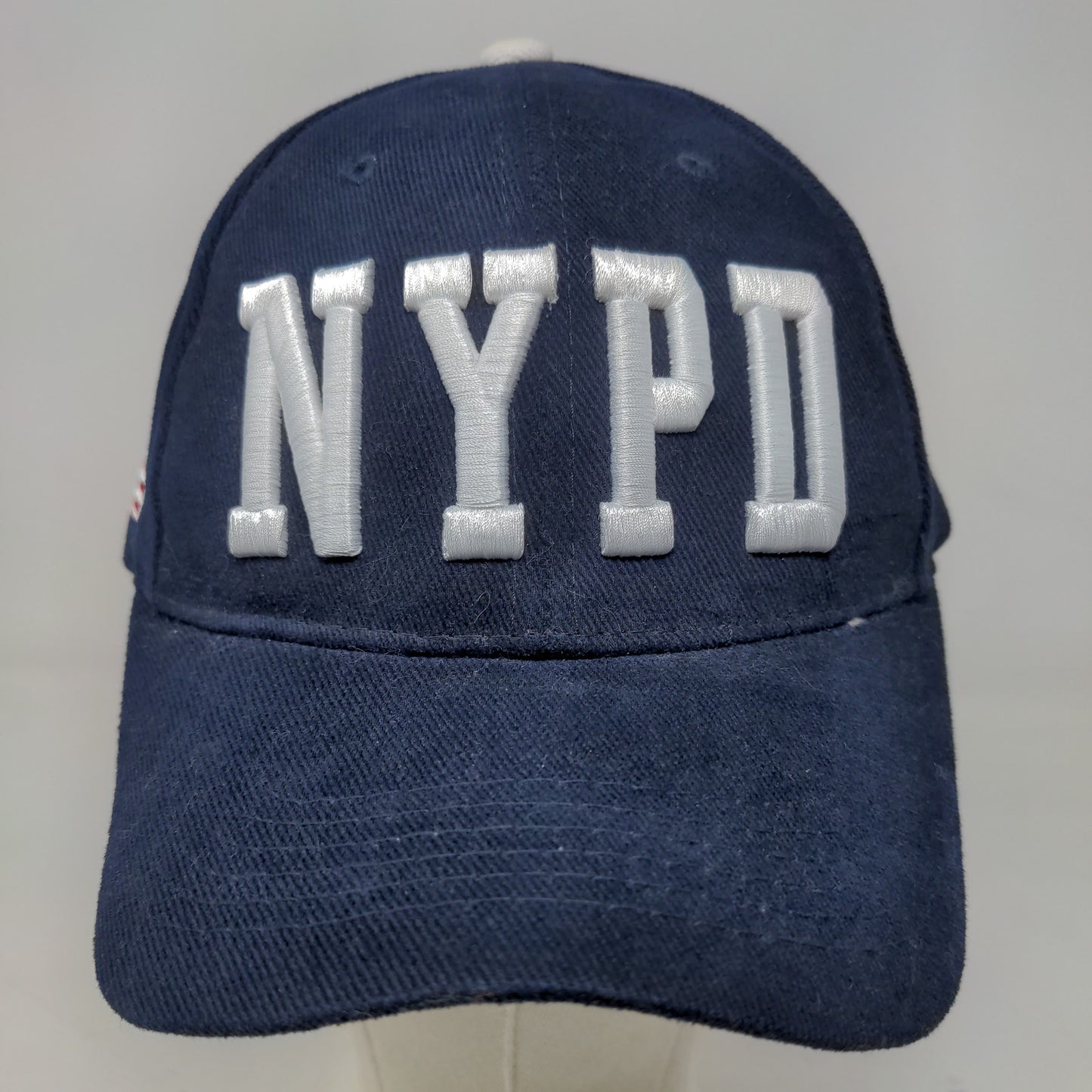 Colosseum Men's Strapback Hat Blue Embroidered NYPD Logo Patriotic