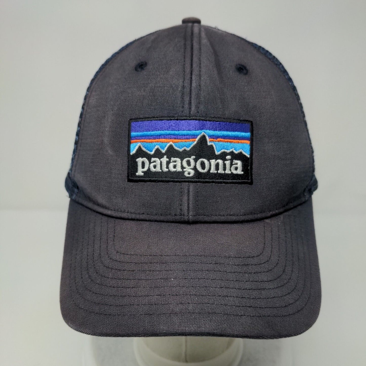 Patagonia Snapback Mesh Back Trucker Hat Blue OSFA Embroidered