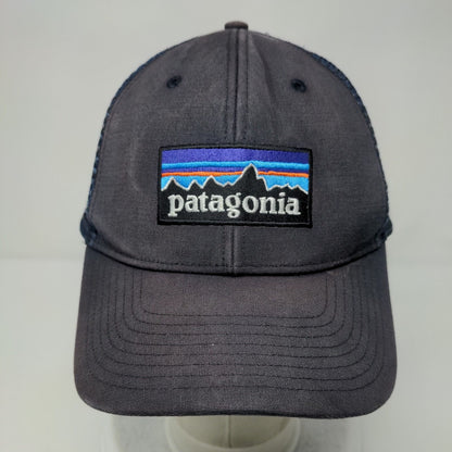 Patagonia Snapback Mesh Back Trucker Hat Blue OSFA Embroidered