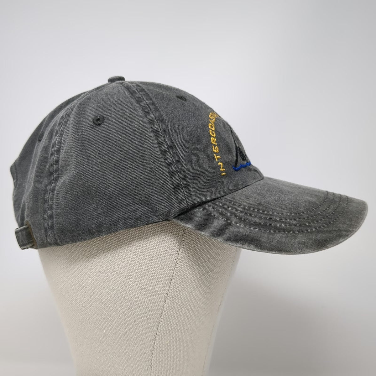 Anvil Baseball Cap Gray One Size Intercoastal Corporation Slideback Logo Hat