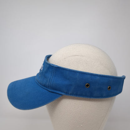 Family Land Waterpark Resort Strapback Visor Hat Blue One Size Adjustable