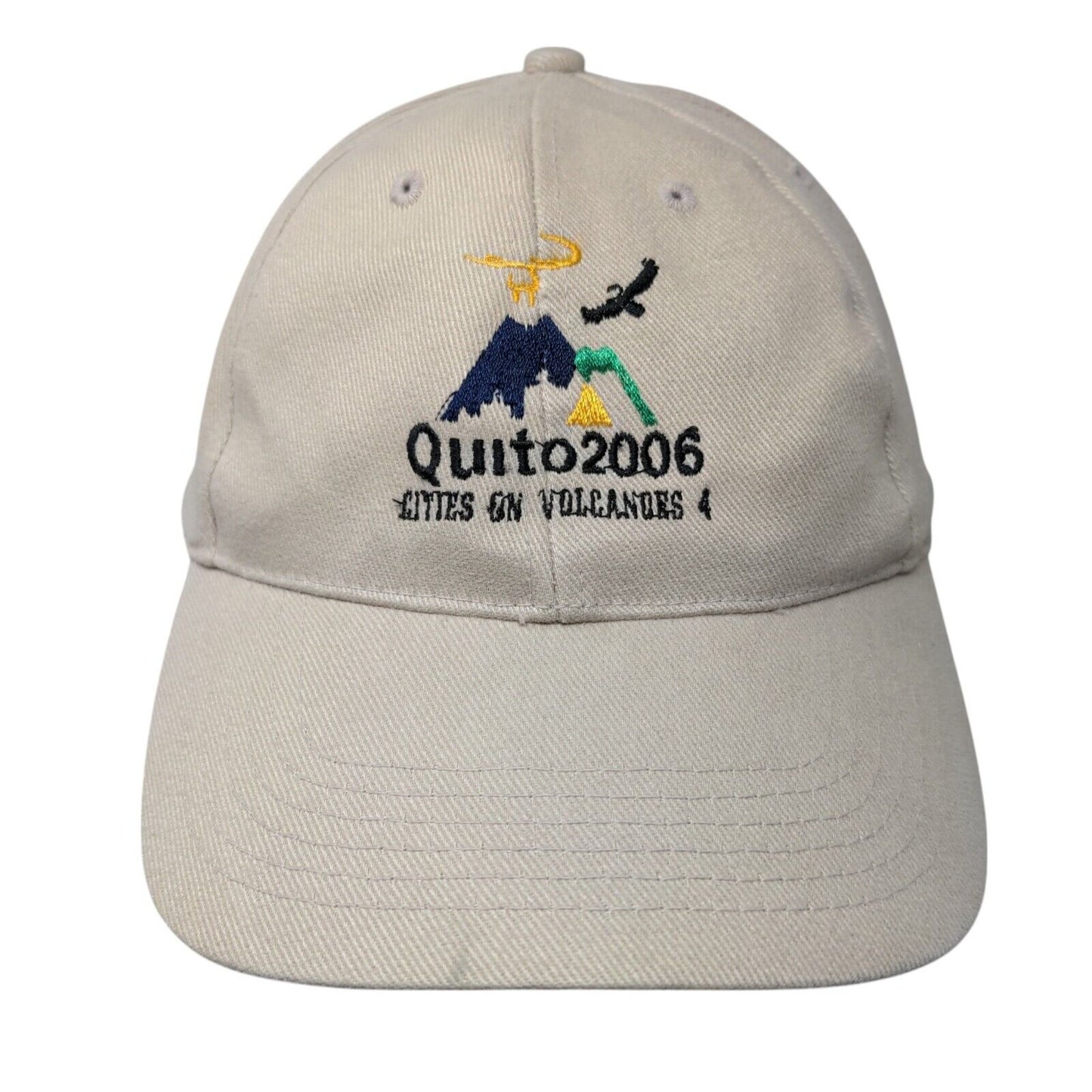 Quito 2006 Cities On Volcanoes 4 Strapback Hat Tan OSFA Embroidered