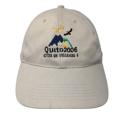 Quito 2006 Cities On Volcanoes 4 Strapback Hat Tan OSFA Embroidered