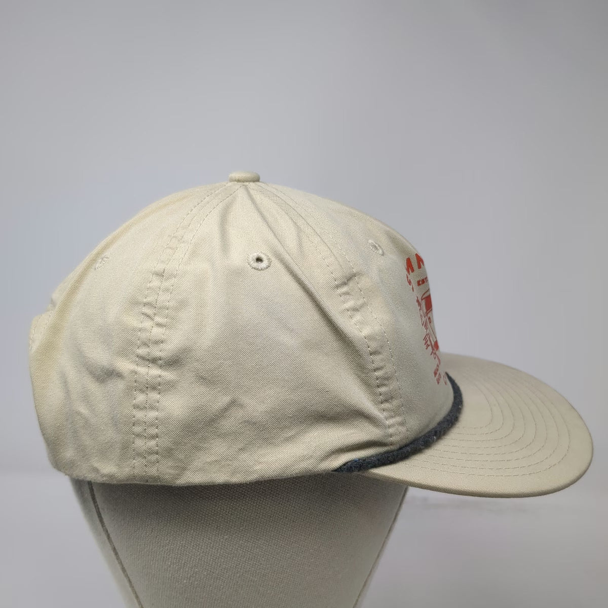 Emblem 5 Panel Beige One Size Hat Simmzy's California VW Bus Beach Eats Snapback