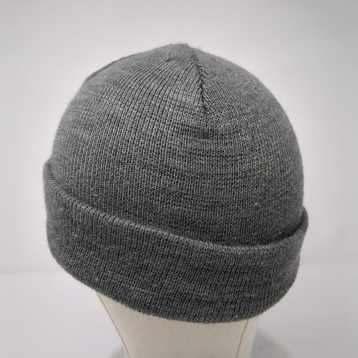 George Knit Beanie Hat Gray One Size Stretch Solid Blank Outdoor