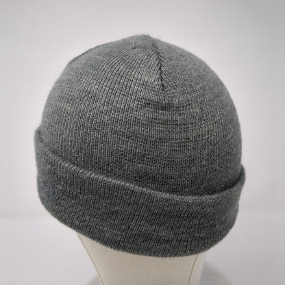 George Knit Beanie Hat Gray One Size Stretch Solid Blank Outdoor