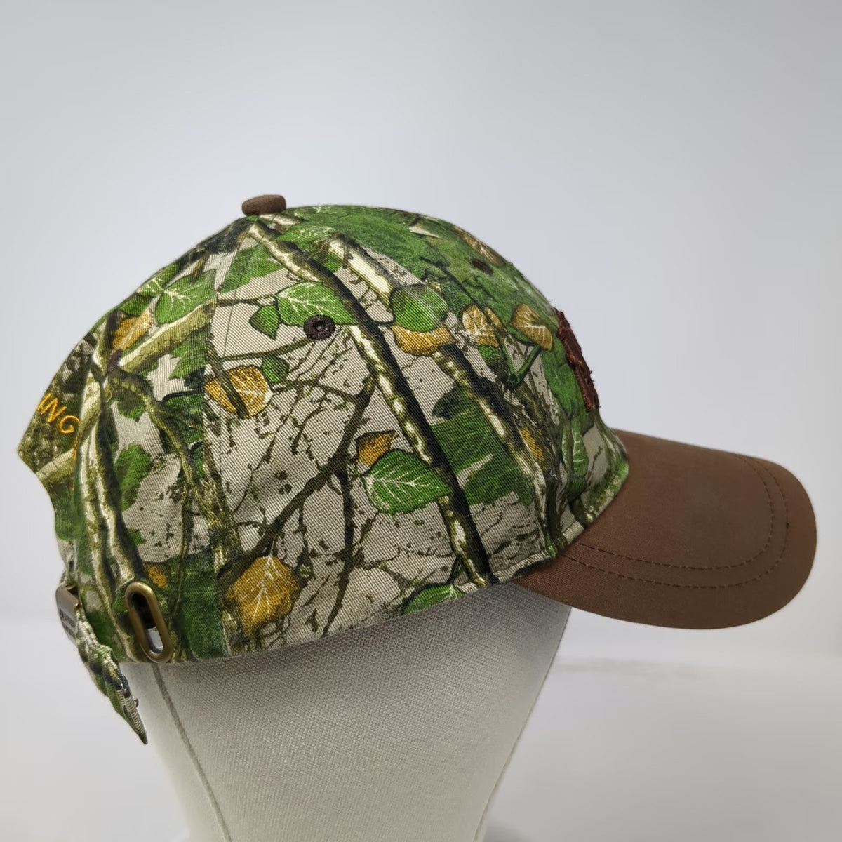 Alaskan Brewing Co Baseball Cap Green Brown One Size Camo Leaf Beer Brewery Hat