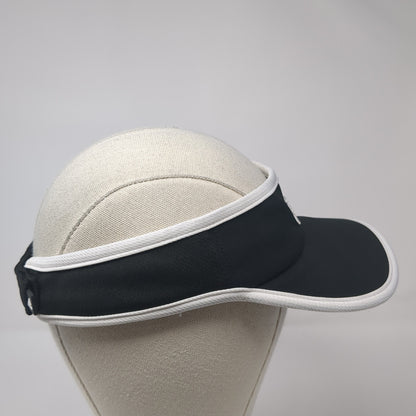 Adidas 3 Stripes Strapback Visor Hat Black One Size Adjustable Outdoor