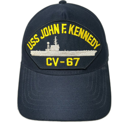 Eagle Crest 5 Panel Blue One Size Hat USS John F. Kennedy CV-67 Ship Snapback