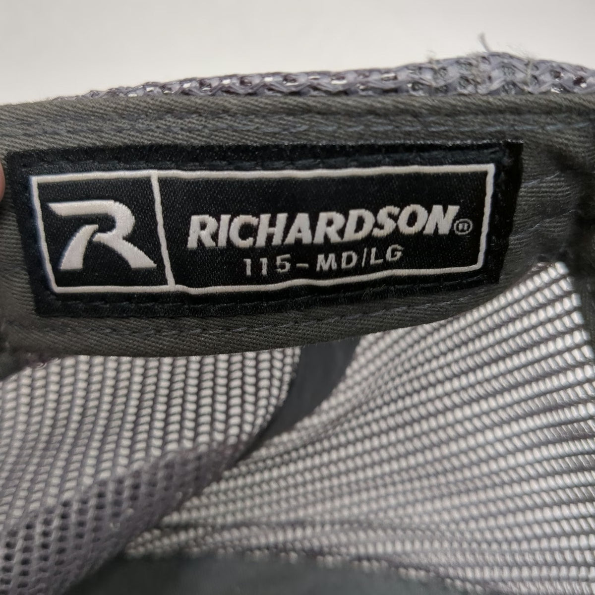 Richardson 115 Trucker Hat Black Gray L EquipmentShare Gear Logo Mesh Snapback