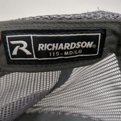 Richardson 115 Trucker Hat Black Gray L EquipmentShare Gear Logo Mesh Snapback