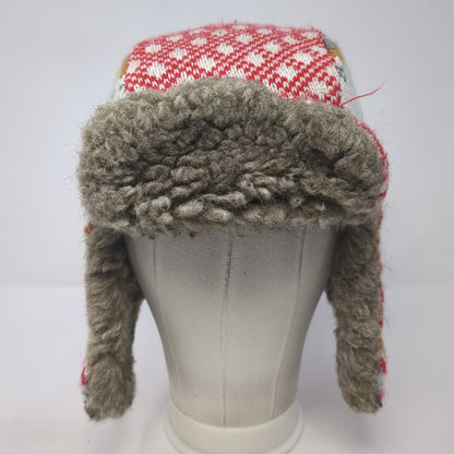 Arizona Trapper Hat Multicolor One Size Ear Flap Faux Fur Winter Fair Isle
