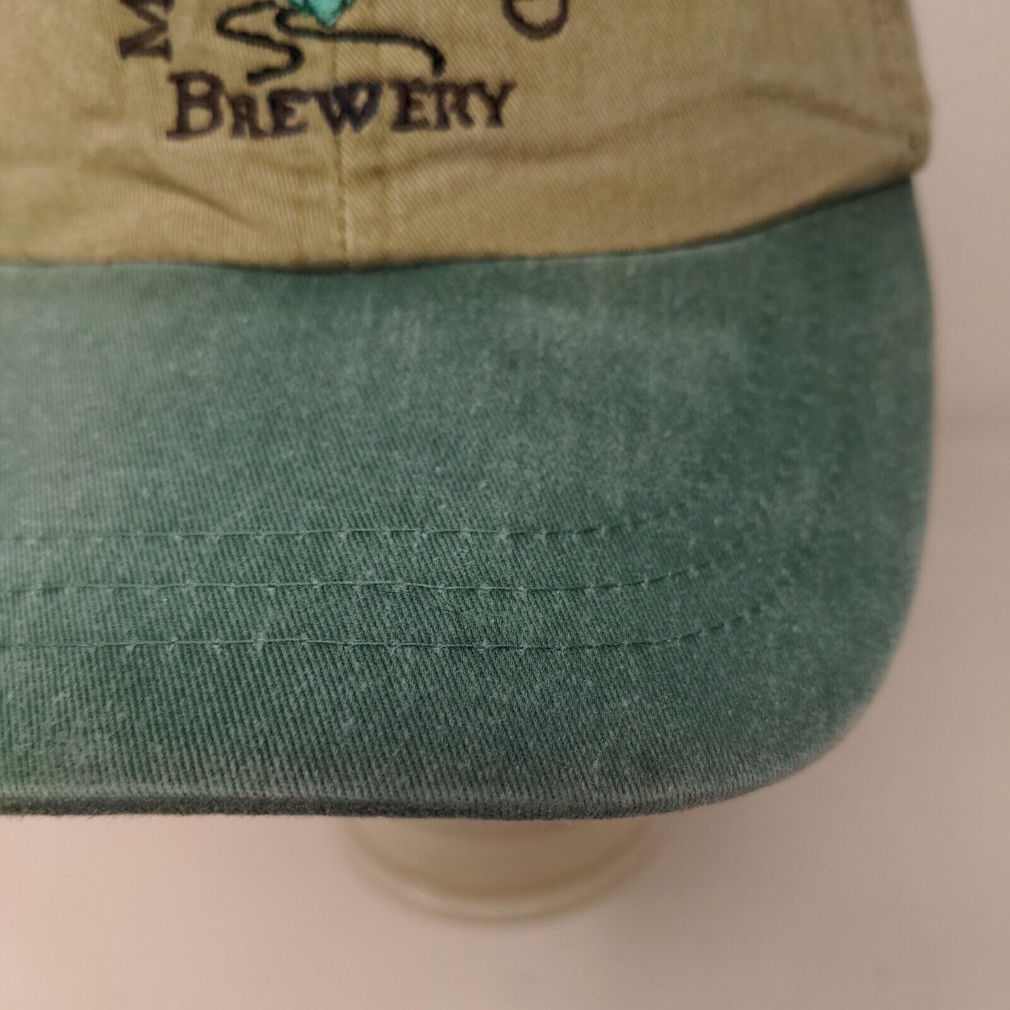 Adams Men's Slideback Hat Green Adjustable Muddy Road Brewery Logo Embroidered