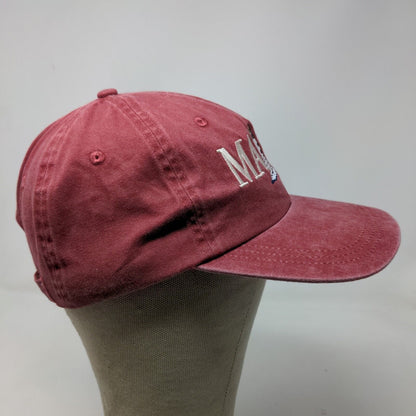 Ahead Men's Slideback Hat Red Adjustable Embroidered Logo Cotton Maine