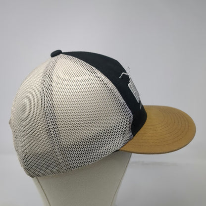 Rural Cloth Trucker Hat Black One Size American Cattle Co Longhorn Mesh Snapback