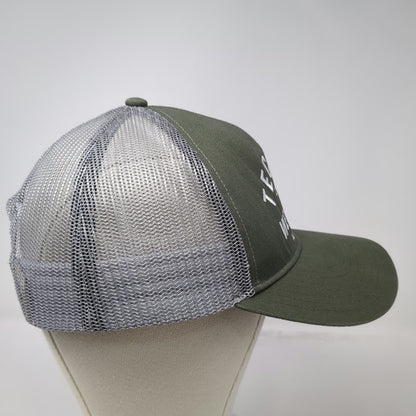 Tecovas Trucker Hat Green One Size Snapback Mesh Austin Texas Western Embroidery