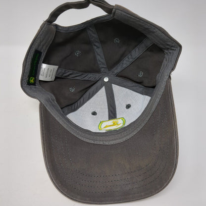 John Deere Slideback Hat Gray One Size Embroidered Logo Adjustable