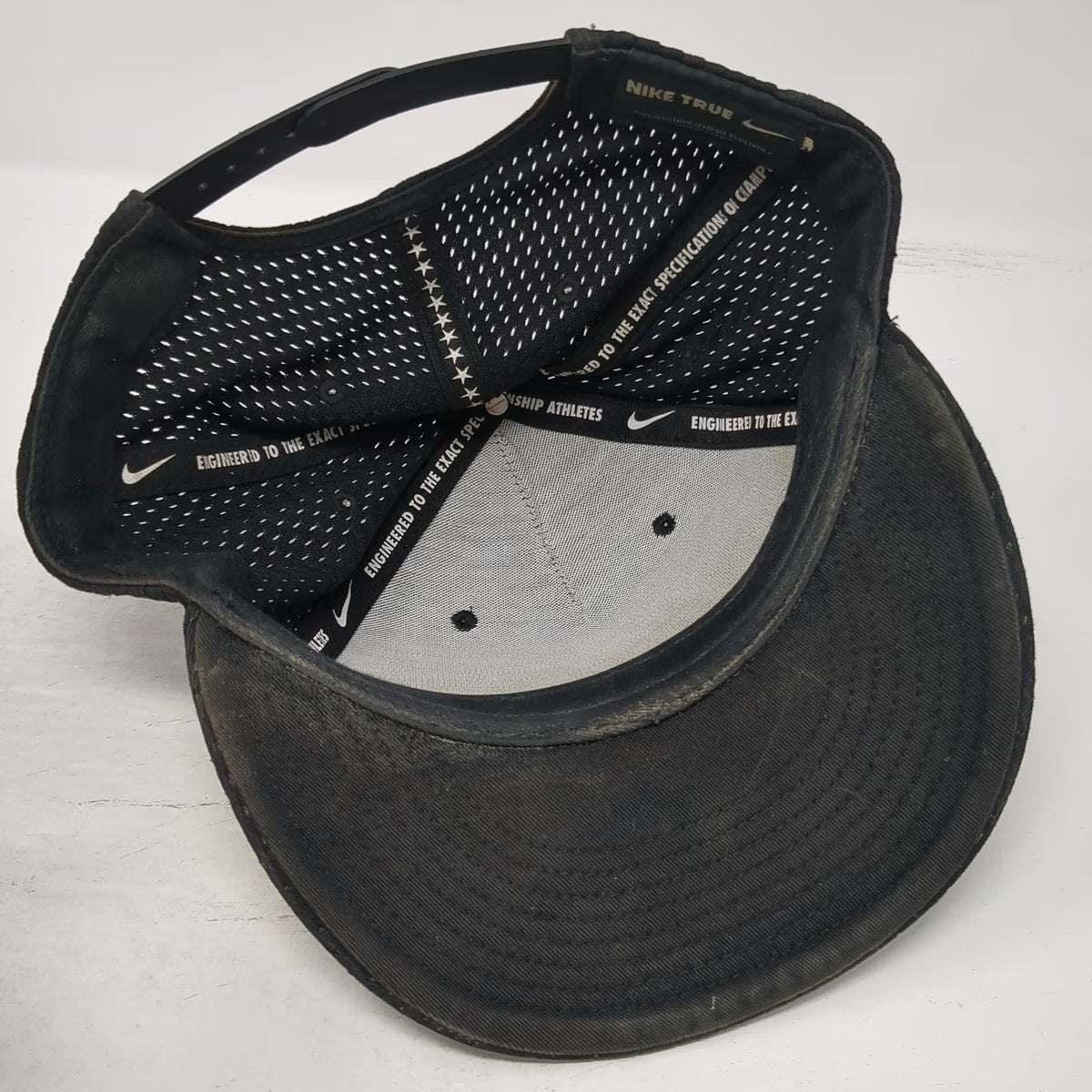 Nike 5 Panel Hat Black Gray One Size Nike Air Logo Mesh Flat Brim Snapback True