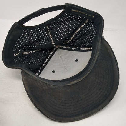 Nike 5 Panel Hat Black Gray One Size Nike Air Logo Mesh Flat Brim Snapback True